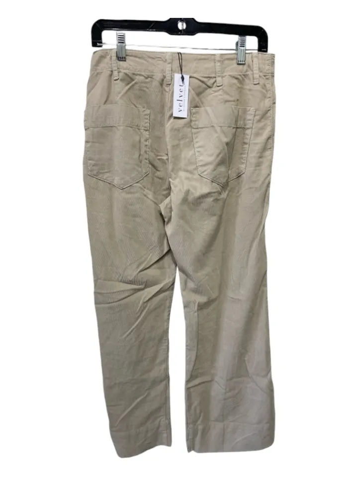 Velvet Size 6 Tan Cotton Corduroy Cropped Wide Leg Pants
