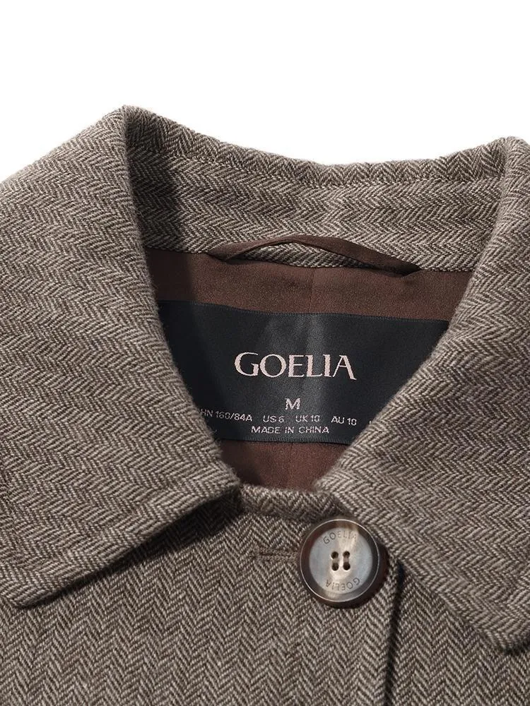 Washable Wool Straight Coat