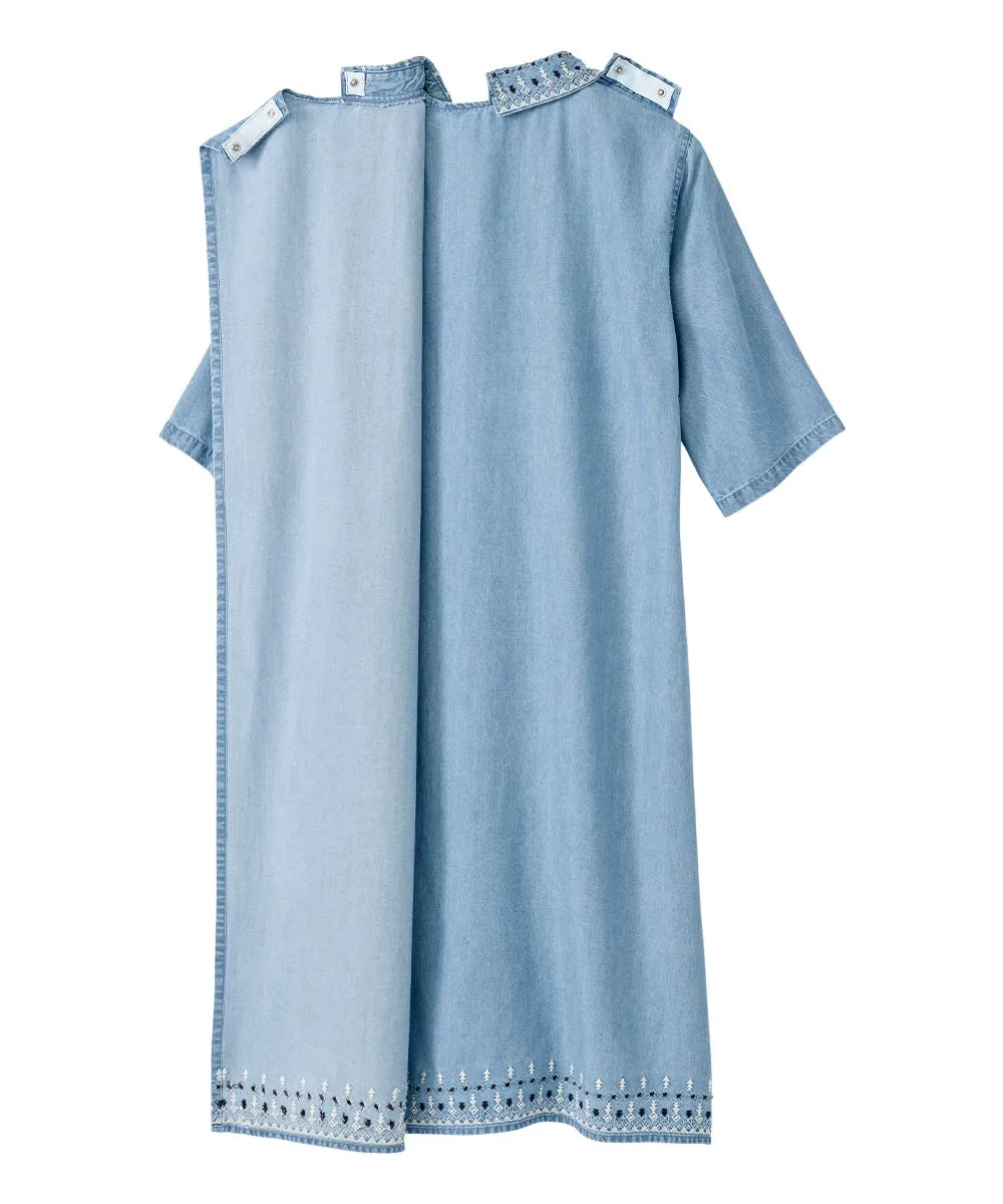 Women's Adaptive Open Back Collared Dress