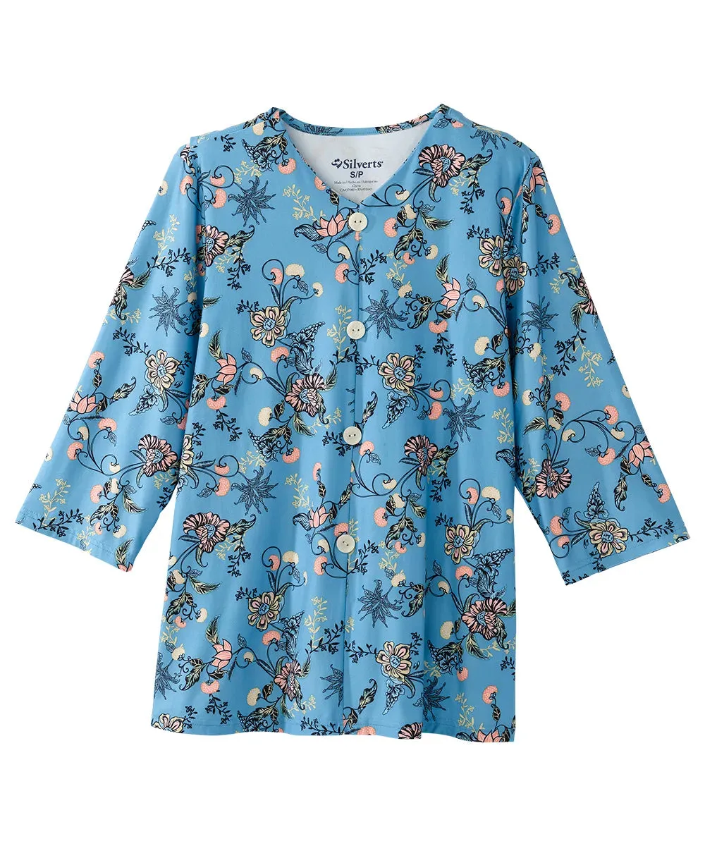 Women’s Open-Back Adaptive Faux Button Top