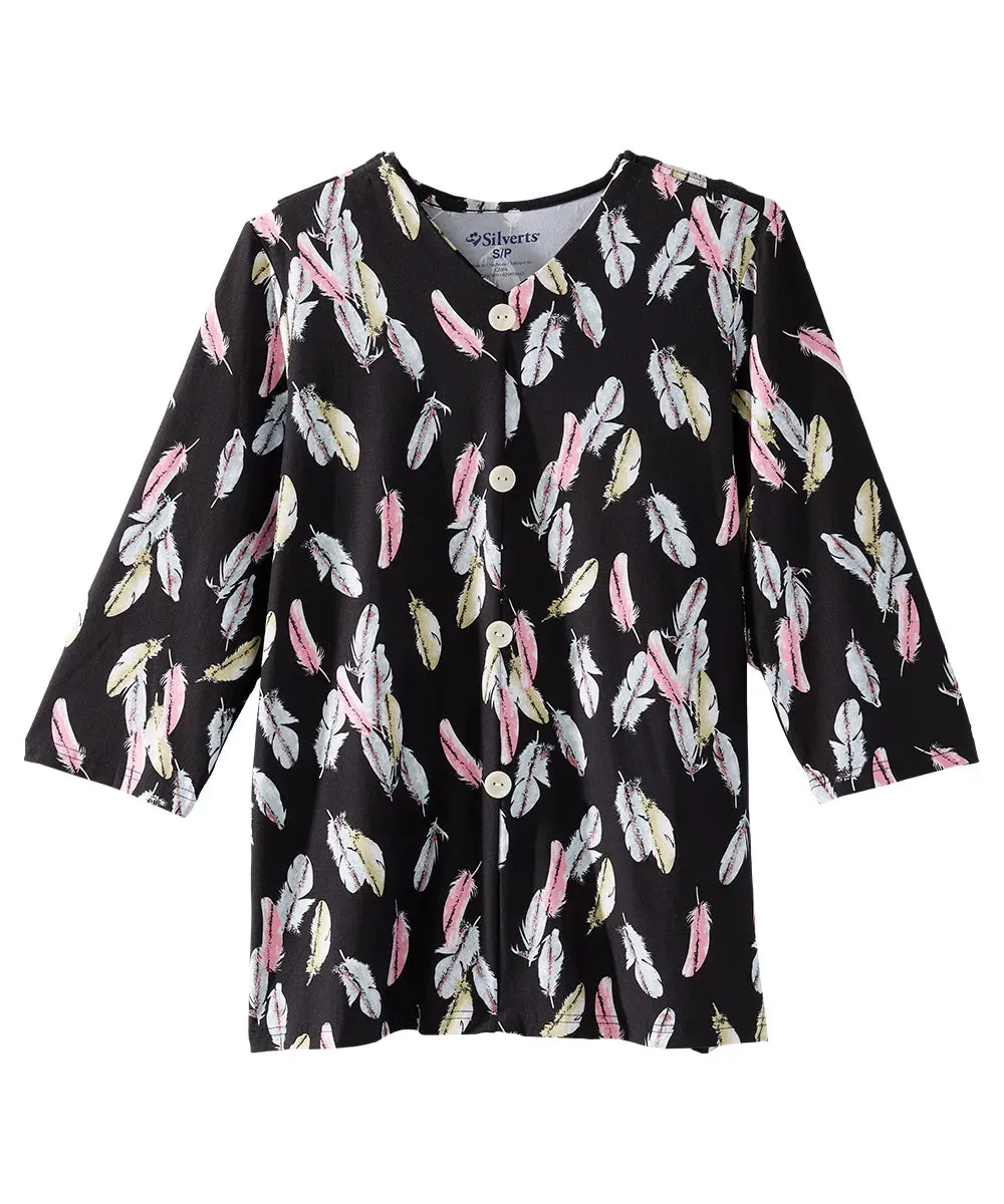Women’s Open-Back Adaptive Faux Button Top